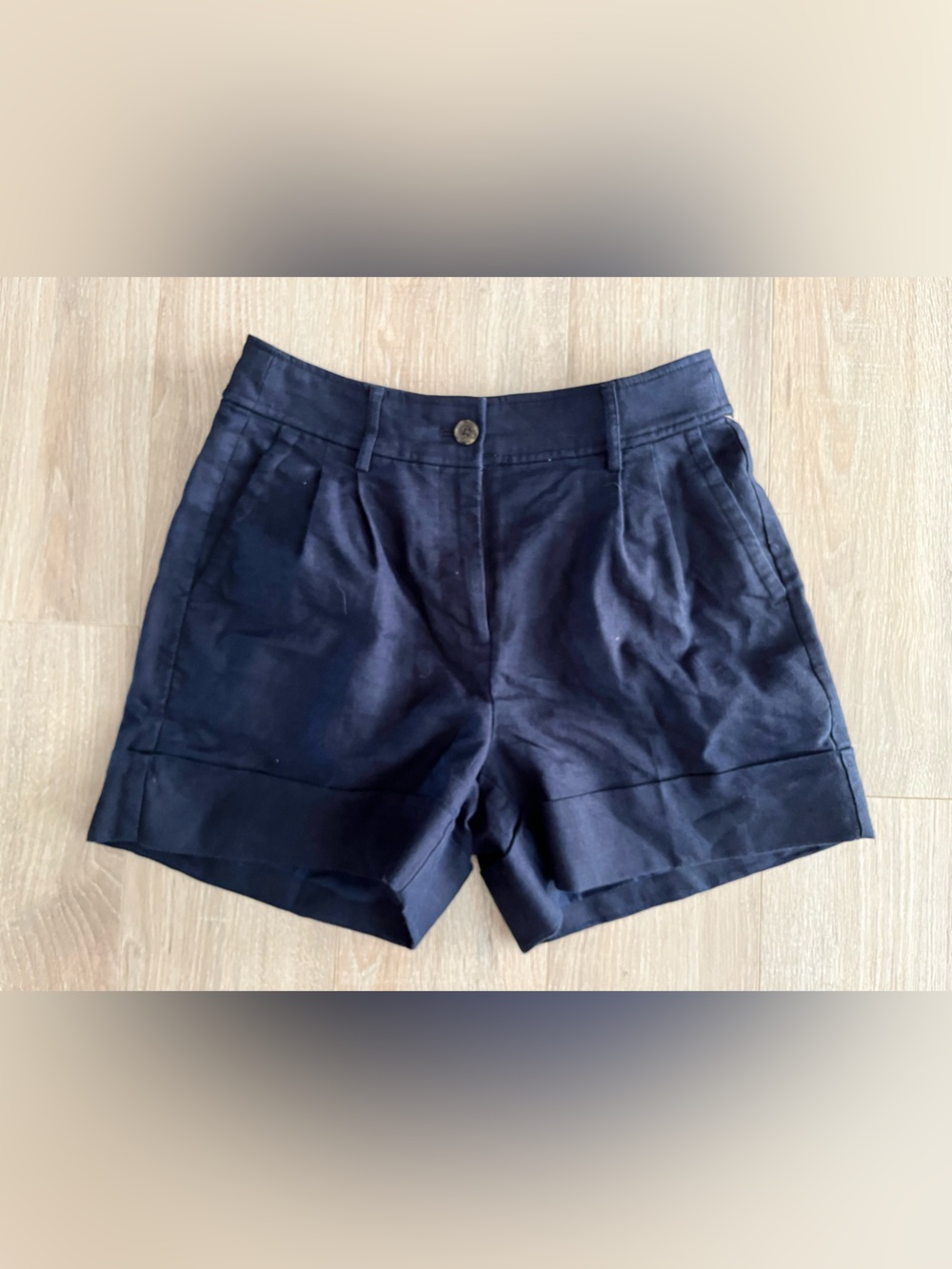 J. Crew Women's Remi short in stretch linen blend Navy - Size 2